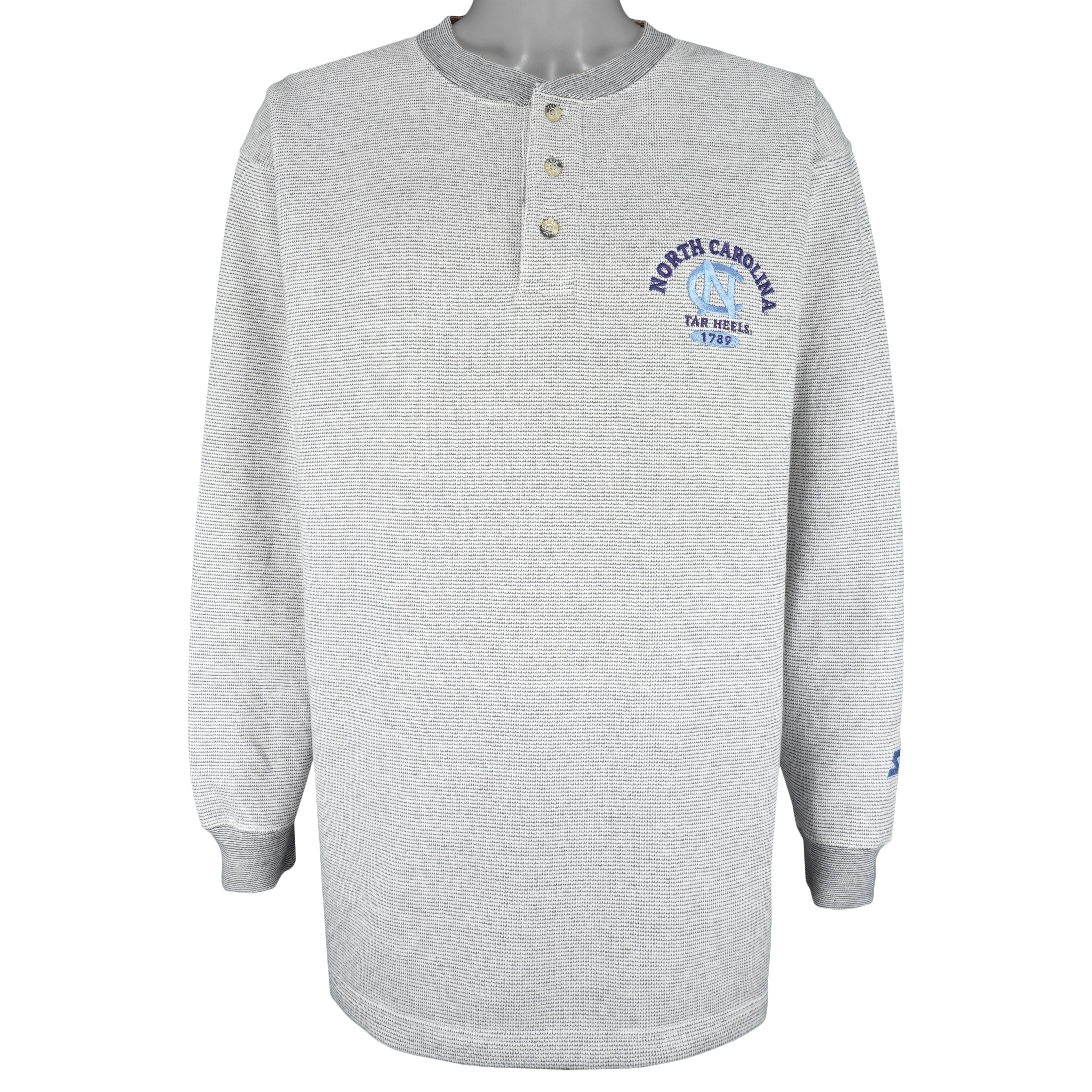 Starter - North Carolina Tar Heels 1/4 Button Sweatshirt 1990s Large Vintage Retro College