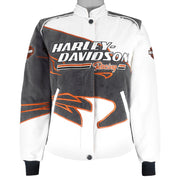Harley Davidson - Harley Racing Screaming Eagle Embroidered Jacket 1990s Medium Vintage Retro