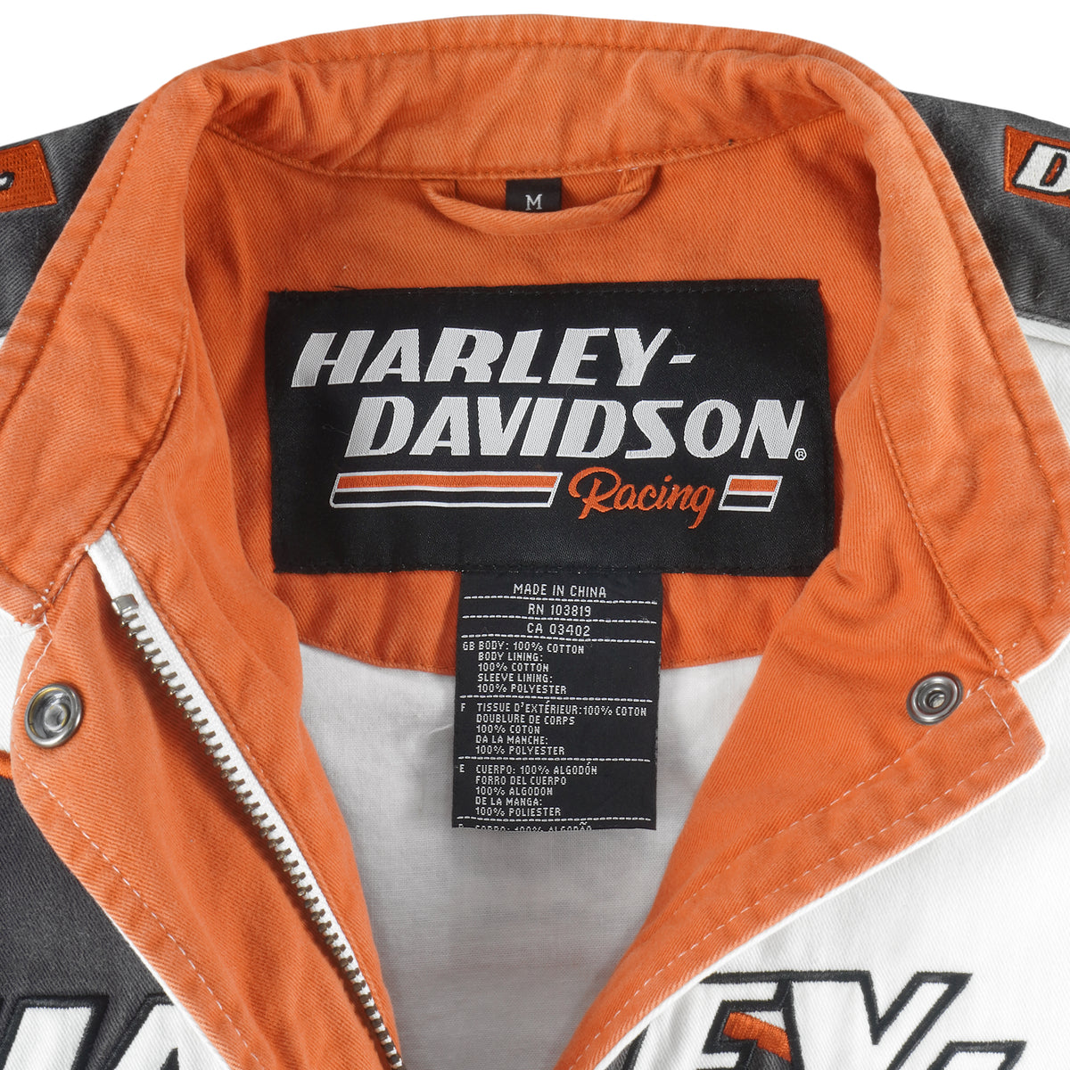 Harley Davidson - Harley Racing Screaming Eagle Embroidered Jacket 1990s Medium
