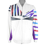 Reebok - White Zip-Up Funky Abstract Colorway Jacket 1990s Large