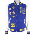 Vintage (Rocawear) - Blue Button-Up Wool Varsity Jacket 1990s Large Vintage Retro