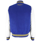 Vintage (Rocawear) - Blue Button-Up Wool Varsity Jacket 1990s Large Vintage Retro