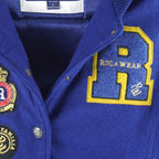 Vintage (Rocawear) - Blue Button-Up Wool Varsity Jacket 1990s Large Vintage Retro