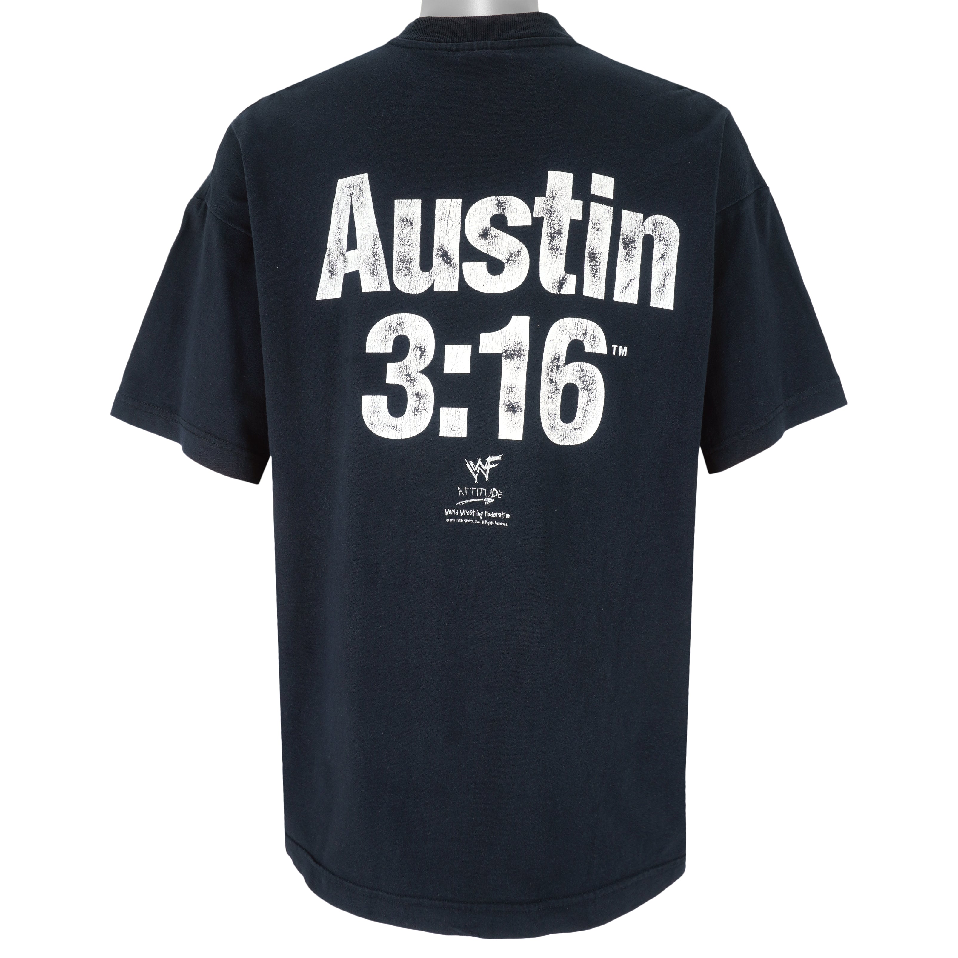 Vintage (Sun Flag) - Stone Cold Steve Austin 3:16 T-Shirt 1990s Large Vintage Retro