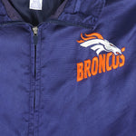 NFL (Pro Line) - Denver Broncos Embroidered Zip-Up Jacket 1990s Large Vintage Retro Football