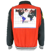 Adidas - Red Sport Perfekt Germany Map Jacket 1990s Large Vintage Retro