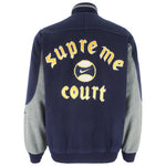 Nike - Supreme Court Button-Up Embroidered Wool Jacket 1990s Large