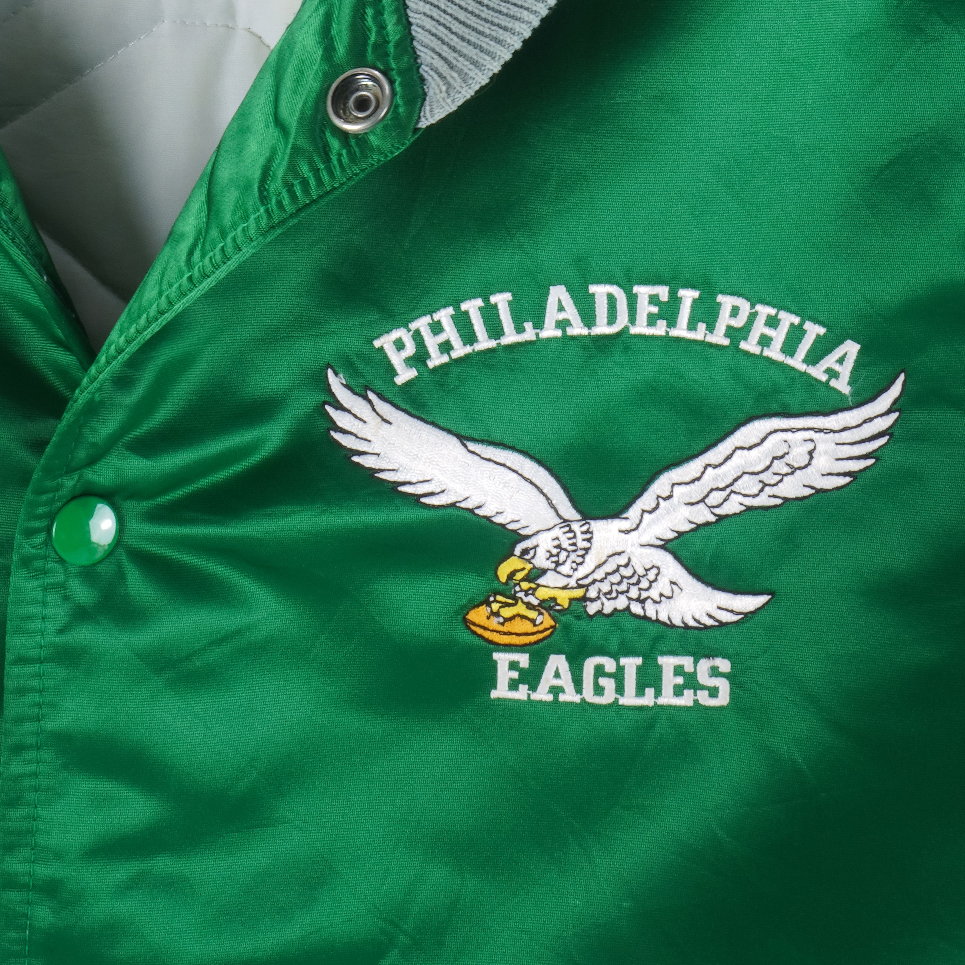 Vintage Style Classic NFL Philadelphia Eagles 80s Satin Varsity