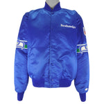 Starter (Pro Line) - Seattle Seahawks Satin Jacket 1980s Large Vintage Retro Football