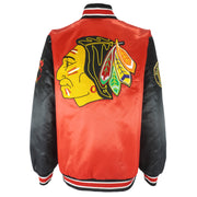 NHL - Chicago Blackhawks Reversible Satin Jacket Large Vintage Retro Hockey