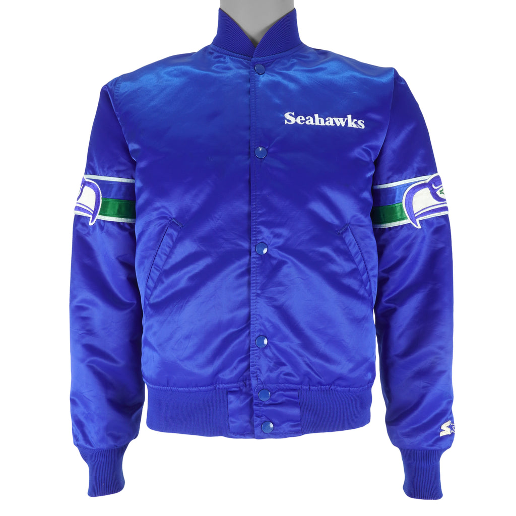 Starter - Seattle Seahawks Satin Jacket 1980s Small Vintage Retro Football