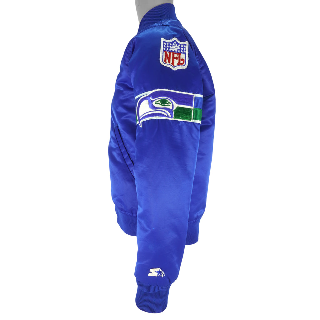Starter - Seattle Seahawks Satin Jacket 1980s Small Vintage Retro Football