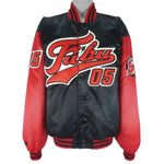 FUBU - Black & Red Sport 05 Classic Satin Jacket 1990s X-Large