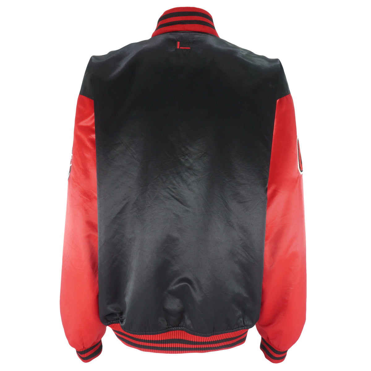 FUBU - Black & Red Sport 05 Satin Jacket 1990s X-Large Vintage Retro