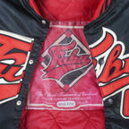 FUBU - Black & Red Sport 05 Satin Jacket 1990s X-Large Vintage Retro