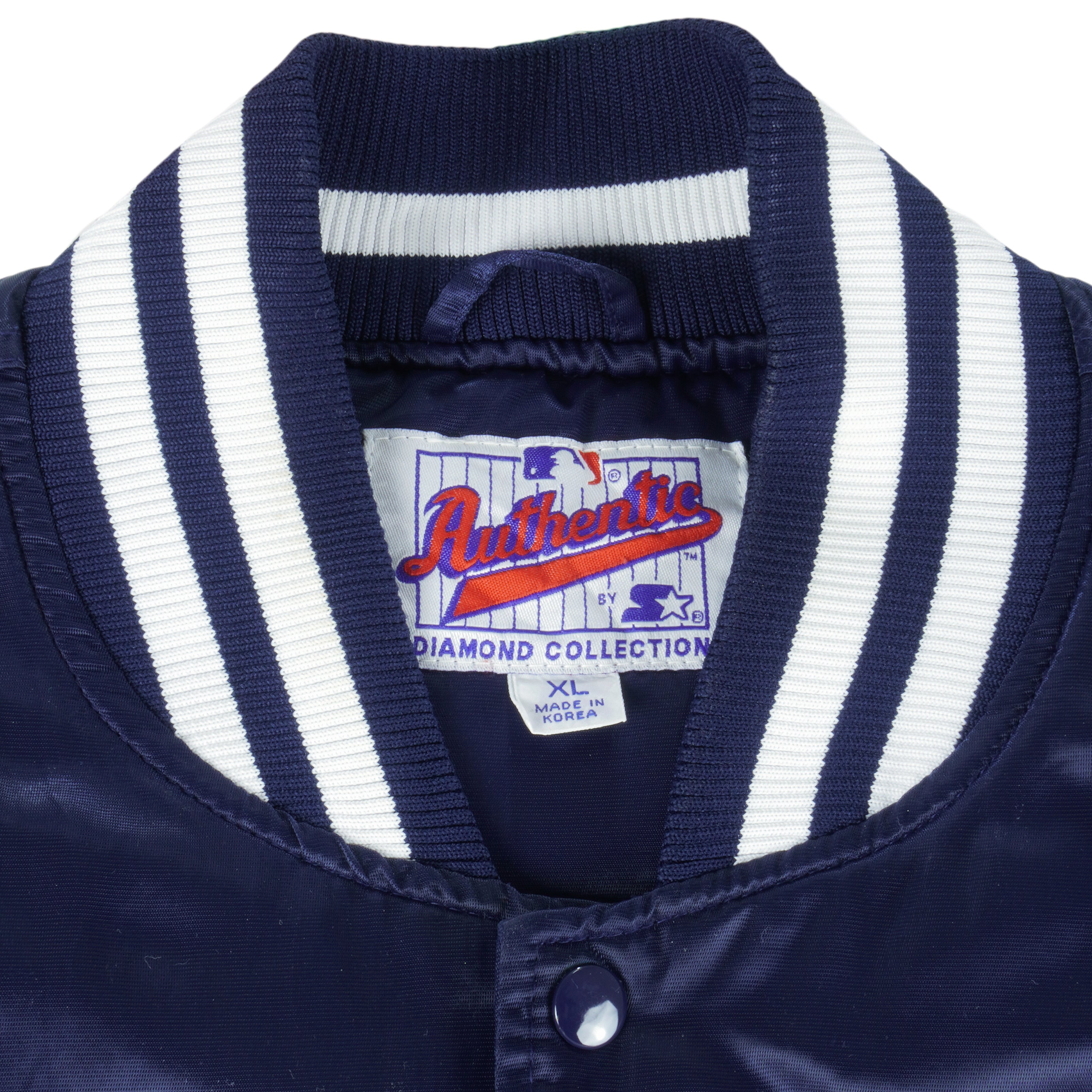 Starter - New York Yankees Diamond Collection Satin Jacket 1990s X-Large Vintage Retro Baseball