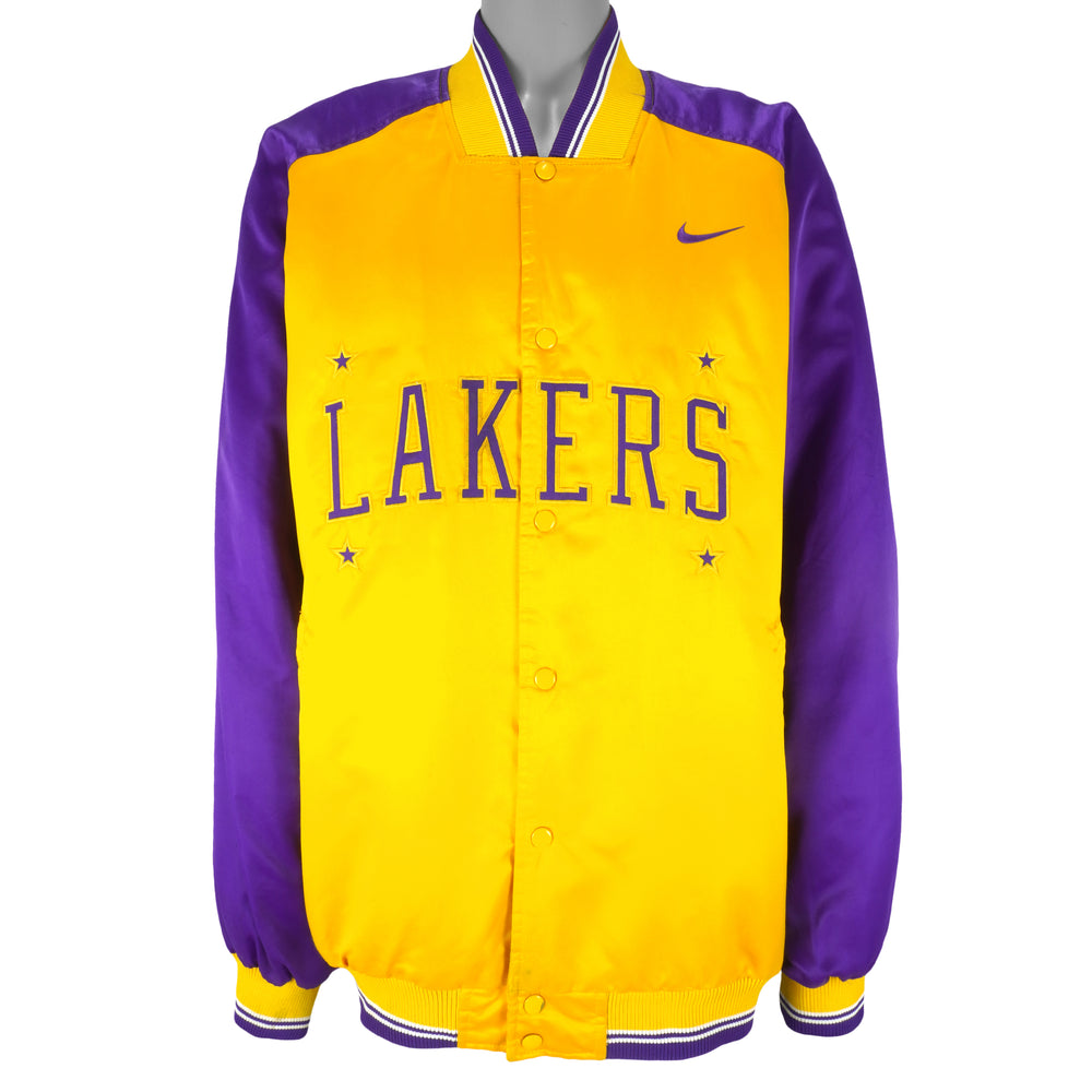 Nike - Los Angeles Lakers Satin Jacket 1990s 3X-Large Vintage Retro Basketball