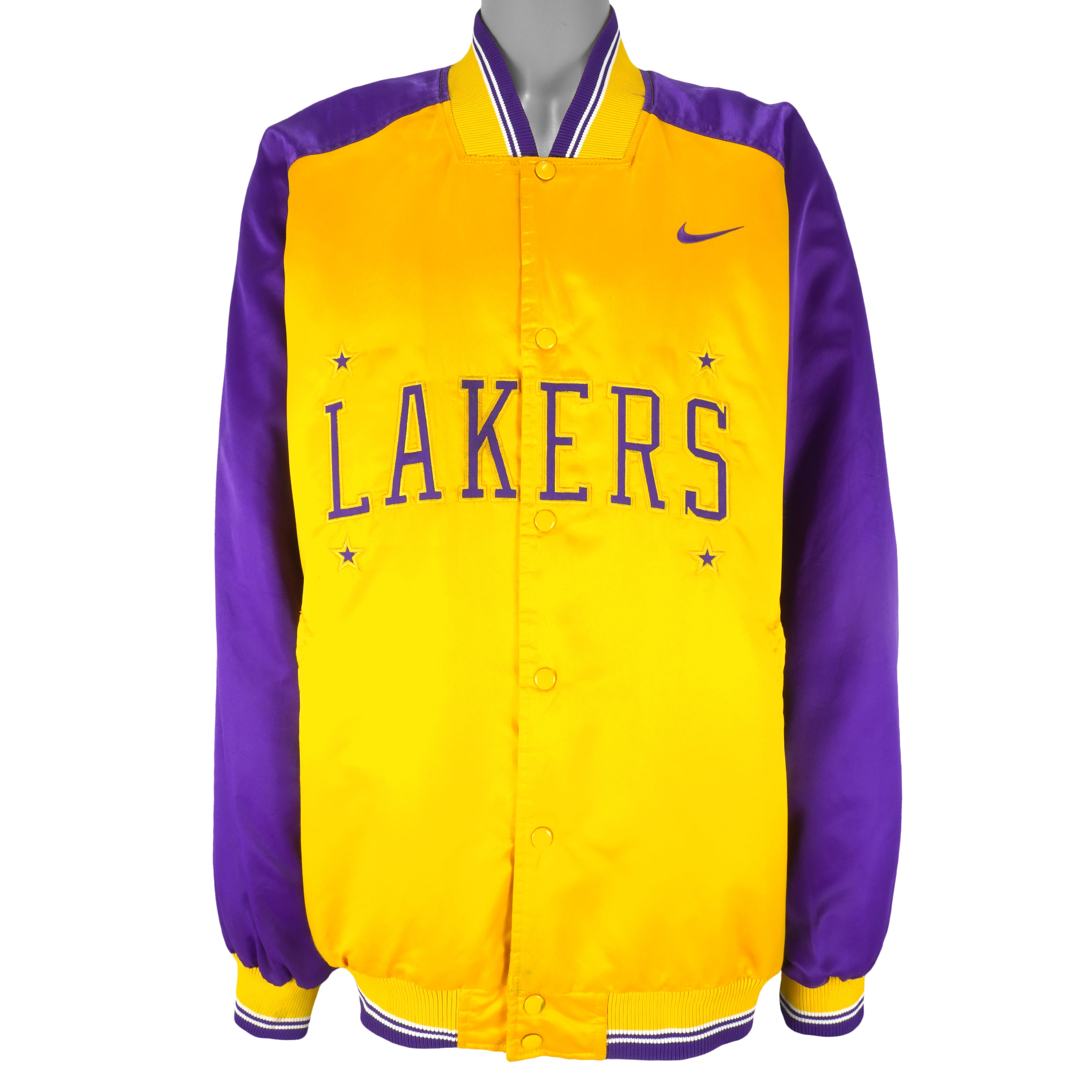 Nike - Los Angeles Lakers Satin Jacket 1990s 3X-Large Vintage Retro Basketball