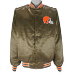 NFL (Chalk Line) - Cleveland Browns Satin Jacket 1980s X-Large Vintage Retro Football