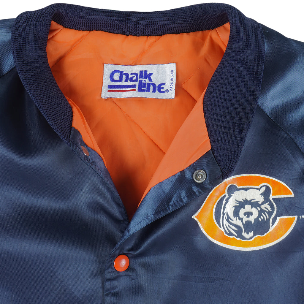 NFL (Chalk Line) - Chicago Bears Satin Jacket 1980s Medium Vintage Retro Football