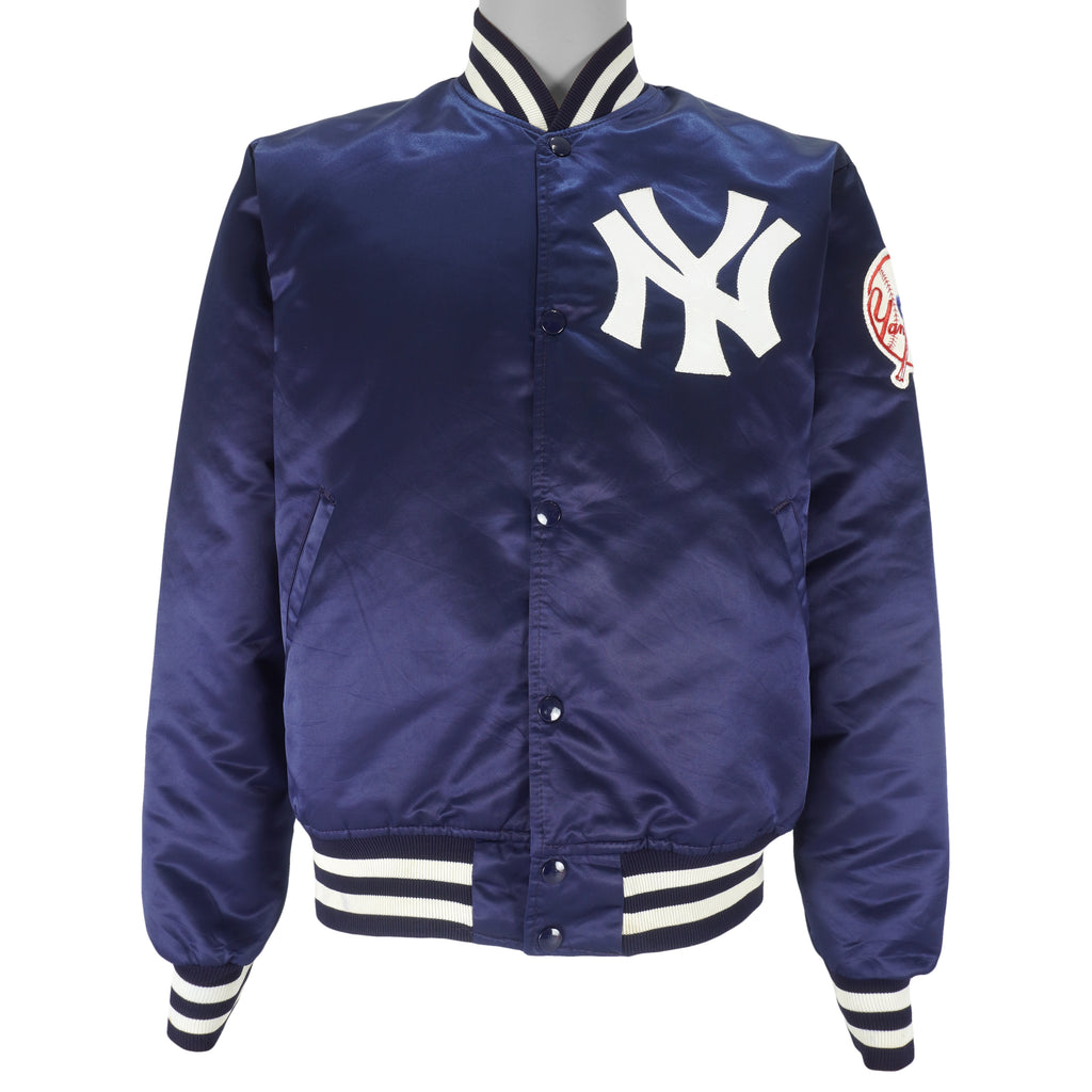 Starter - New York Yankees Satin Jacket 1980s Medium Vintage Retro Baseball