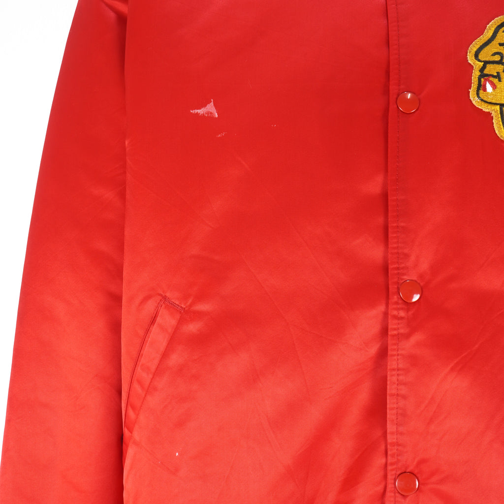 Starter - Chicago Blackhawks Satin Jacket 1980s Large Vintage Retro Hockey