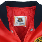 Starter - Chicago Blackhawks Satin Jacket 1980s Large Vintage Retro Hockey