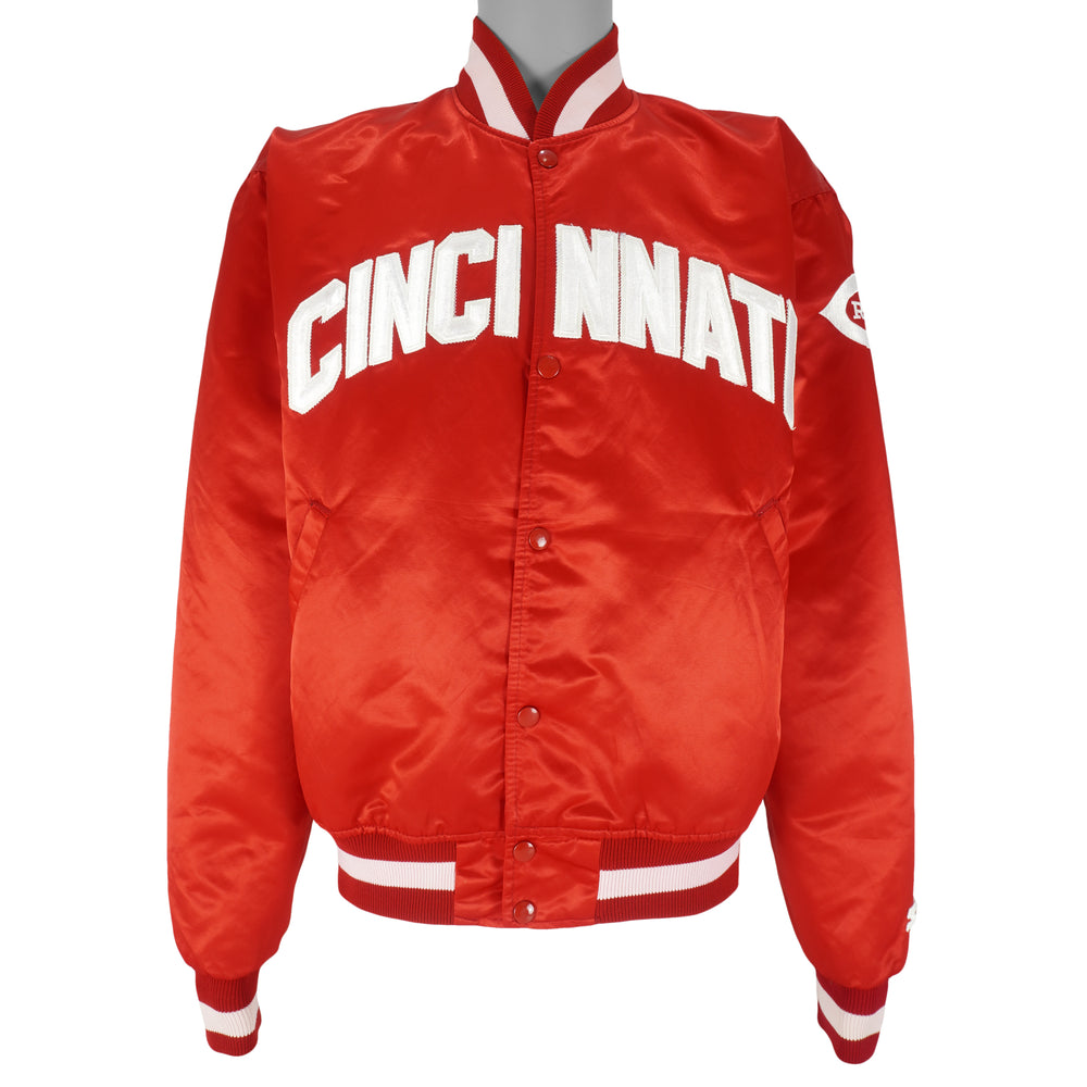 Starter (Diamond Collection) - Cincinnati Reds Satin Jacket 1980s X-Large Vintage Retro Baseball