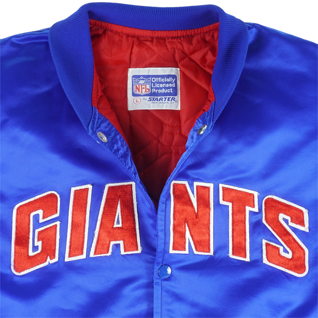 Starter - New York Giants Satin Jacket 1980s Large Vintage Retro Football