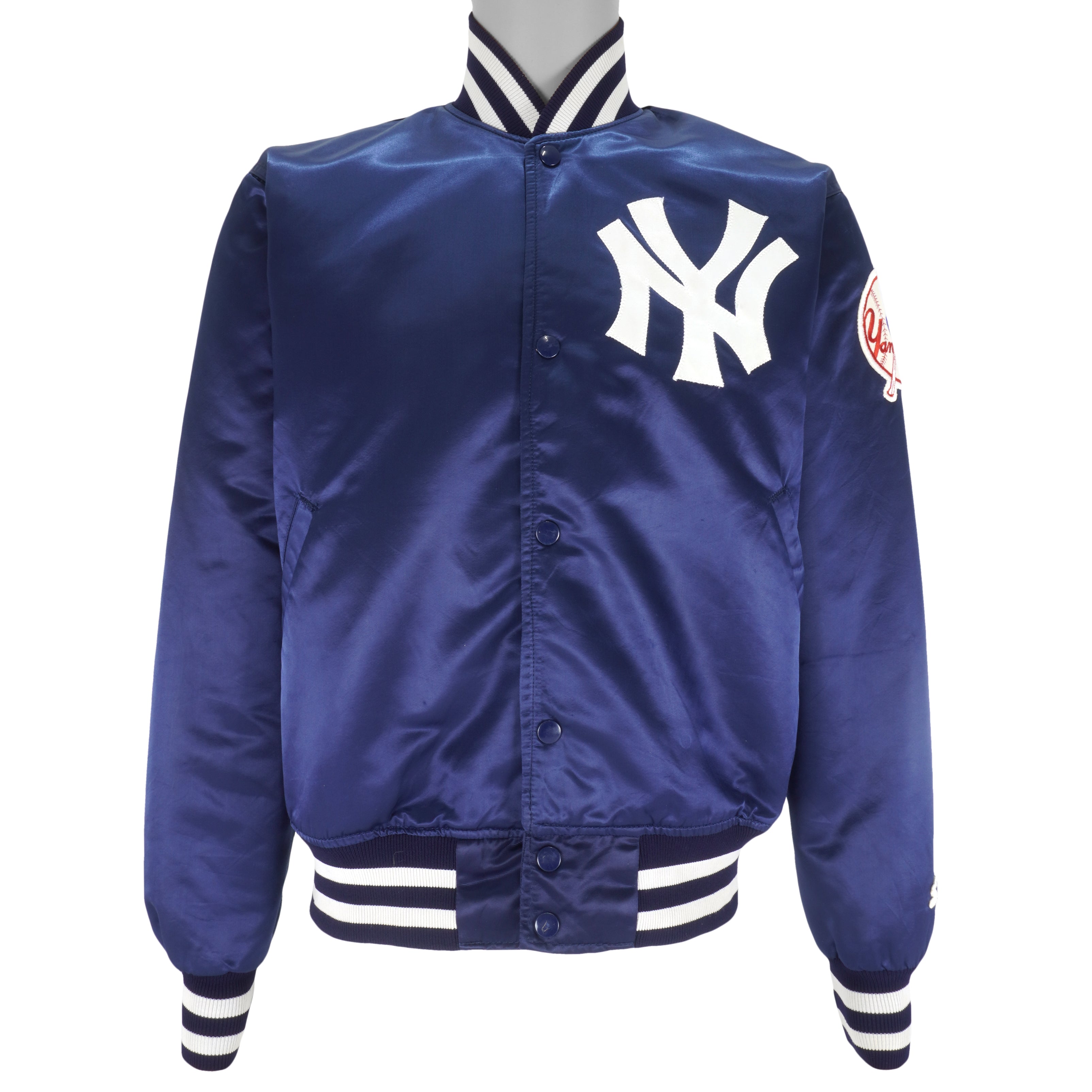 Starter (Diamond Collection) - New York Yankees Satin Jacket 1980s Medium Vintage Retro Baseball