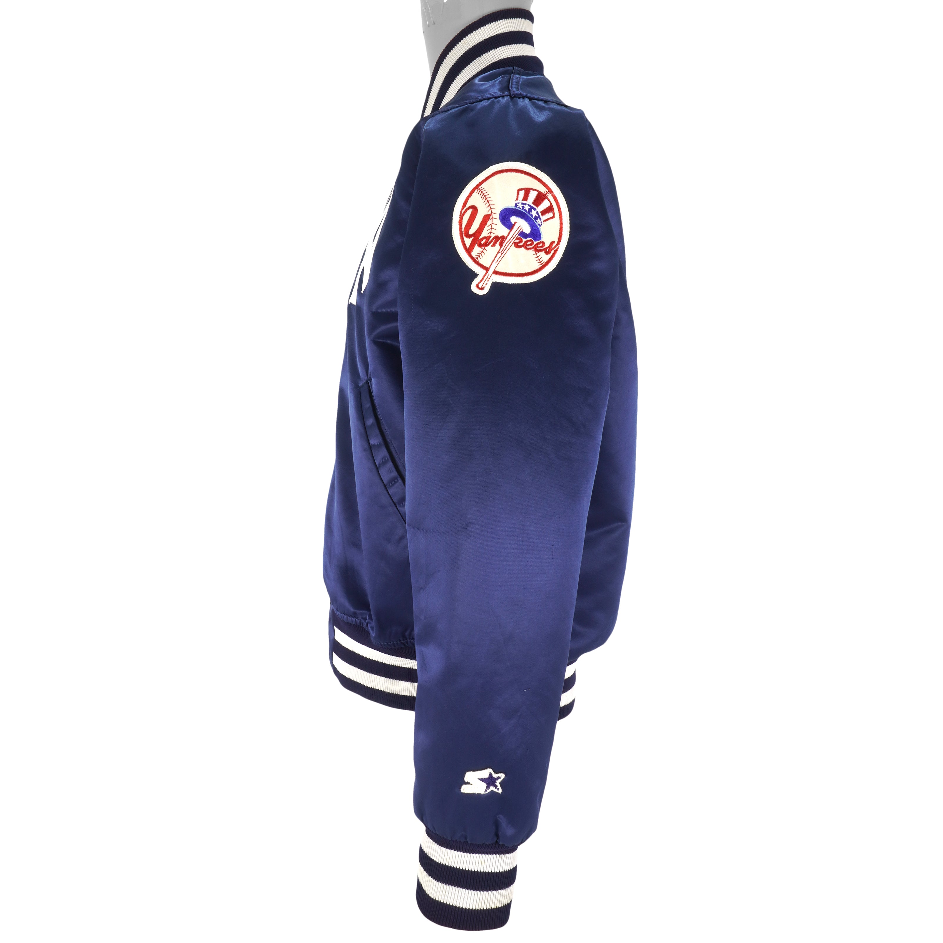 Starter (Diamond Collection) - New York Yankees Satin Jacket 1980s Medium Vintage Retro Baseball