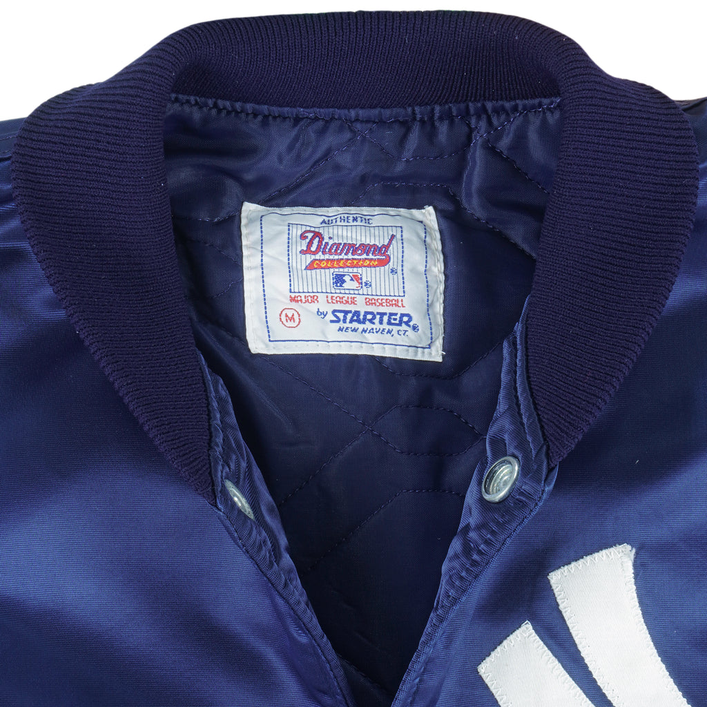 Starter (Diamond Collection) - New York Yankees Satin Jacket 1980s Medium Vintage Retro Baseball