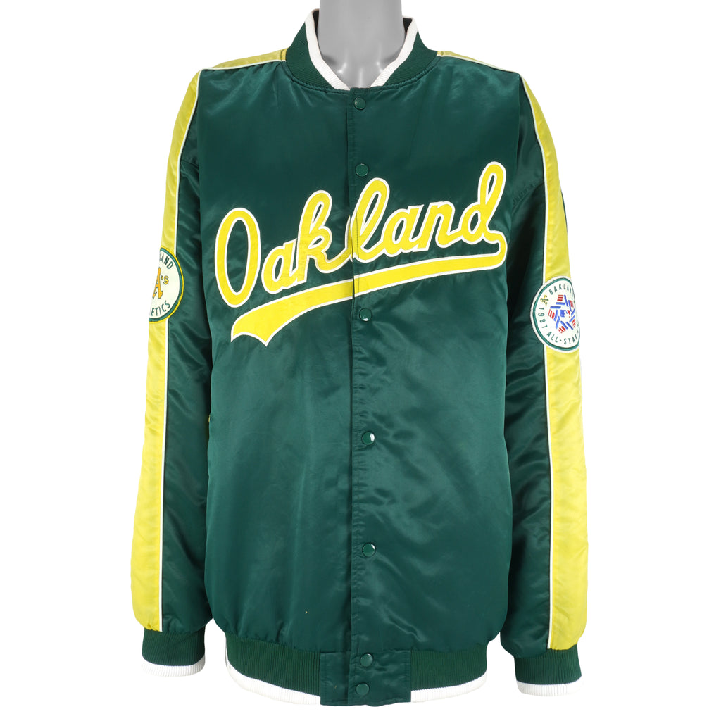 MLB (Cooperstown Collection) - Oakland Athletics Satin Jacket 1990s 3X-Large Vintage Retro Baseball