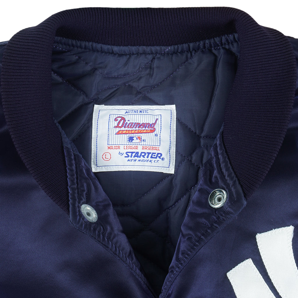 Starter (Diamond Collection) - New York Yankees Satin Jacket 1980s Large Vintage Retro Baseball