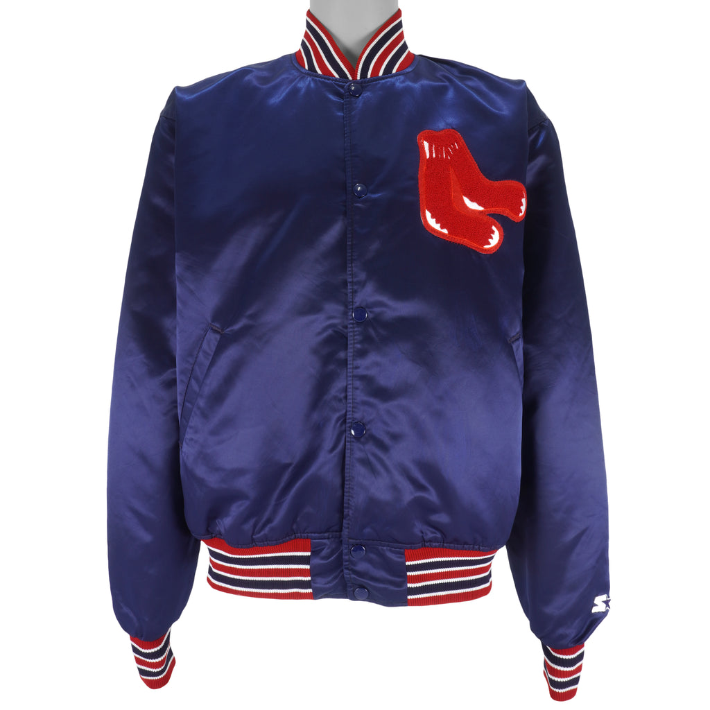 Starter (Diamond Collection) - Boston Red Sox Satin Jacket 1980s X-Large Vintage Retro Baseball