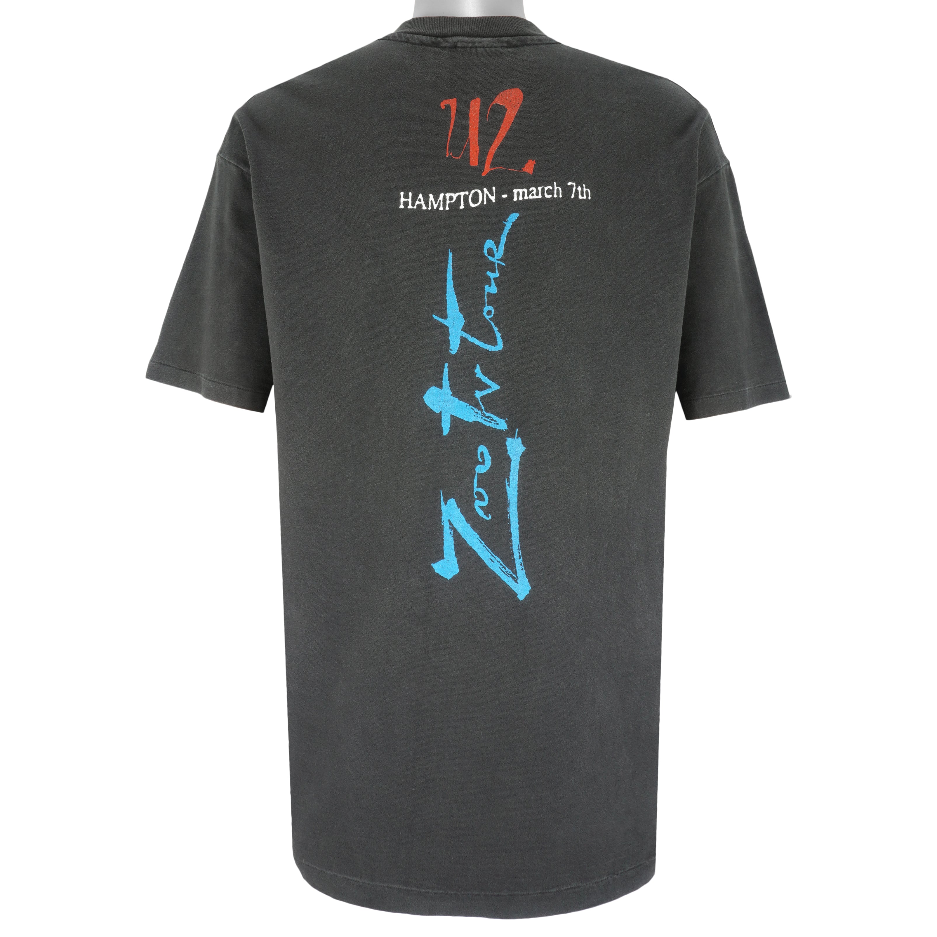 Vintage (Hanes) - U2 Hampton Tour Single Stitch T-Shirt 1991 X-Large Vintage Retro