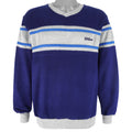 Wilson - Blue Crew Neck Sweatshirt 1990s Medium Vintage Retro