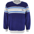 Wilson - Blue Crew Neck Sweatshirt 1990s Medium Vintage Retro