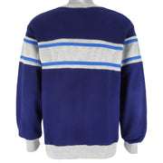 Wilson - Blue Crew Neck Sweatshirt 1990s Medium Vintage Retro