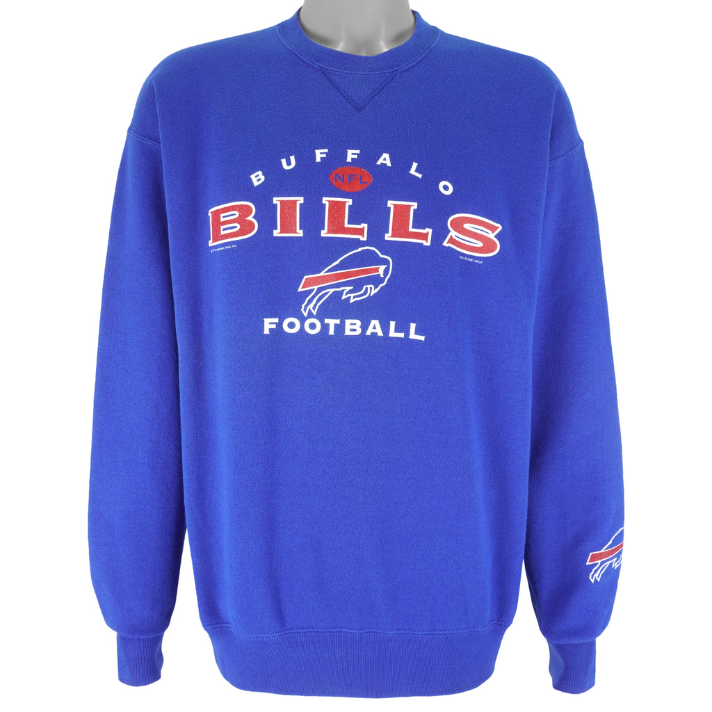 NFL - Buffalo Bills Spell-Out Crew Neck Sweatshirt 2001 Large Vintage NFL