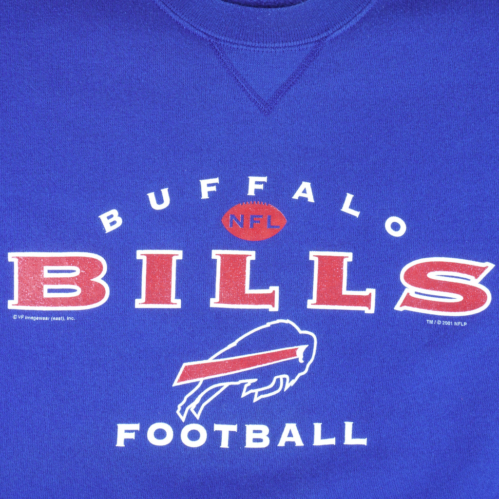 NFL - Buffalo Bills Spell-Out Crew Neck Sweatshirt 2001 Large Vintage NFL