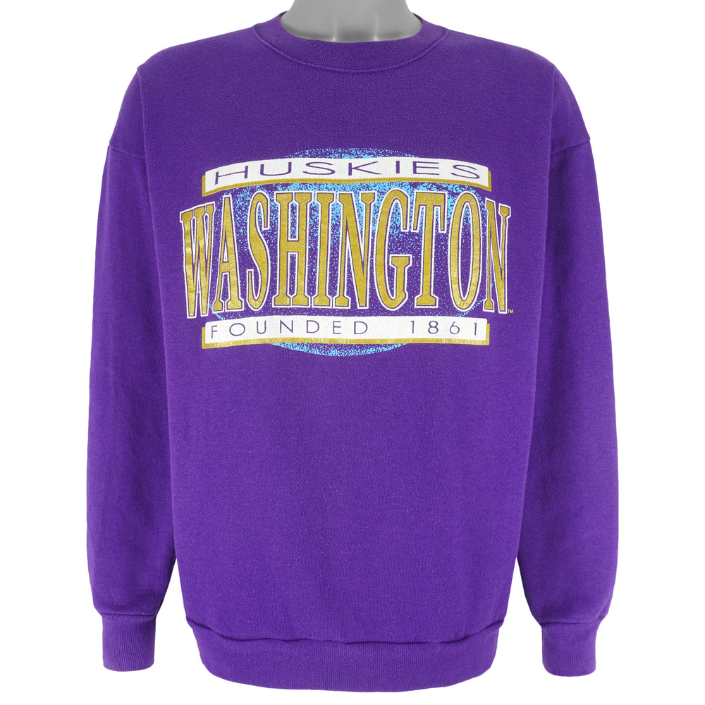 NCAA (Tultex) - Washington Huskies Crew Neck Sweatshirt 1990s X-Large Vintage College Football