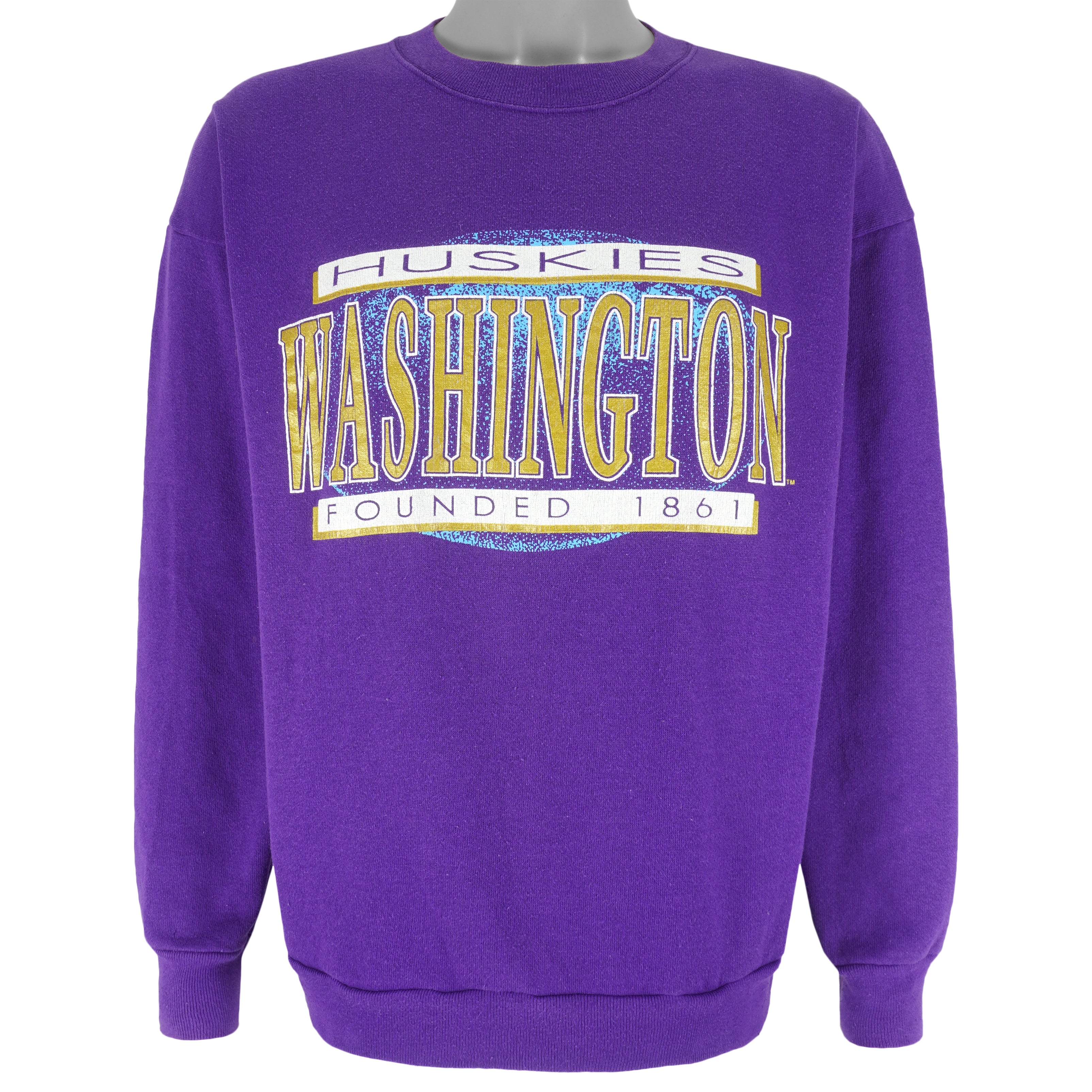 NCAA (Tultex) - Washington Huskies Crew Neck Sweatshirt 1990s X-Large Vintage College Football