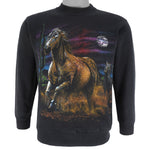 Vintage - Horses & Moon Crew Neck Sweatshirt 1990s Small
