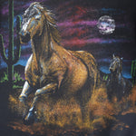 Vintage - Horses & Moon Crew Neck Sweatshirt 1990s Medium Vintage Retro