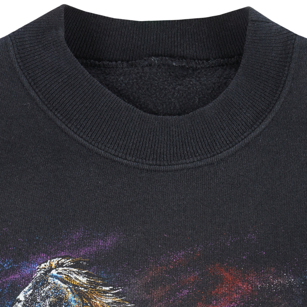 Vintage - Horses & Moon Crew Neck Sweatshirt 1990s Medium Vintage Retro