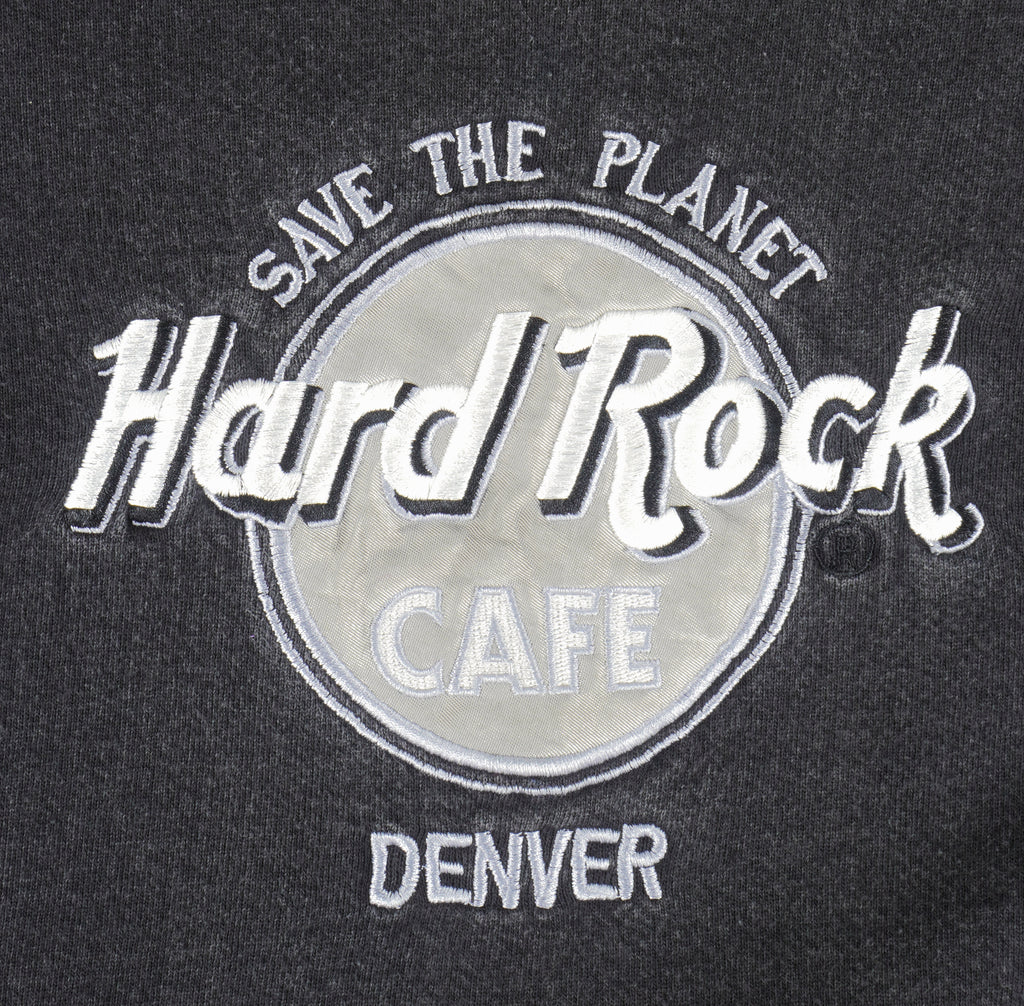 Vintage - Hard Rock Denver Embroidered Crew Neck Sweatshirt 1990s X-Large