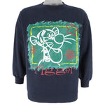 Disney - Blue Tigger Crew Neck Sweatshirt 1990s Large Vintage Retro