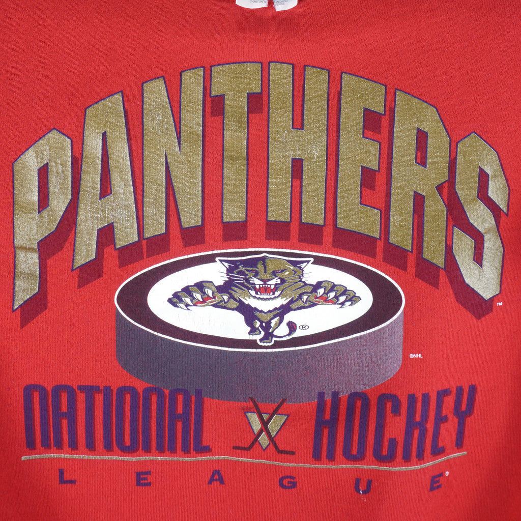 Vintage NHL (Hanes) - Florida Panthers Crew Neck Sweatshirt 1990s Large Hockey
