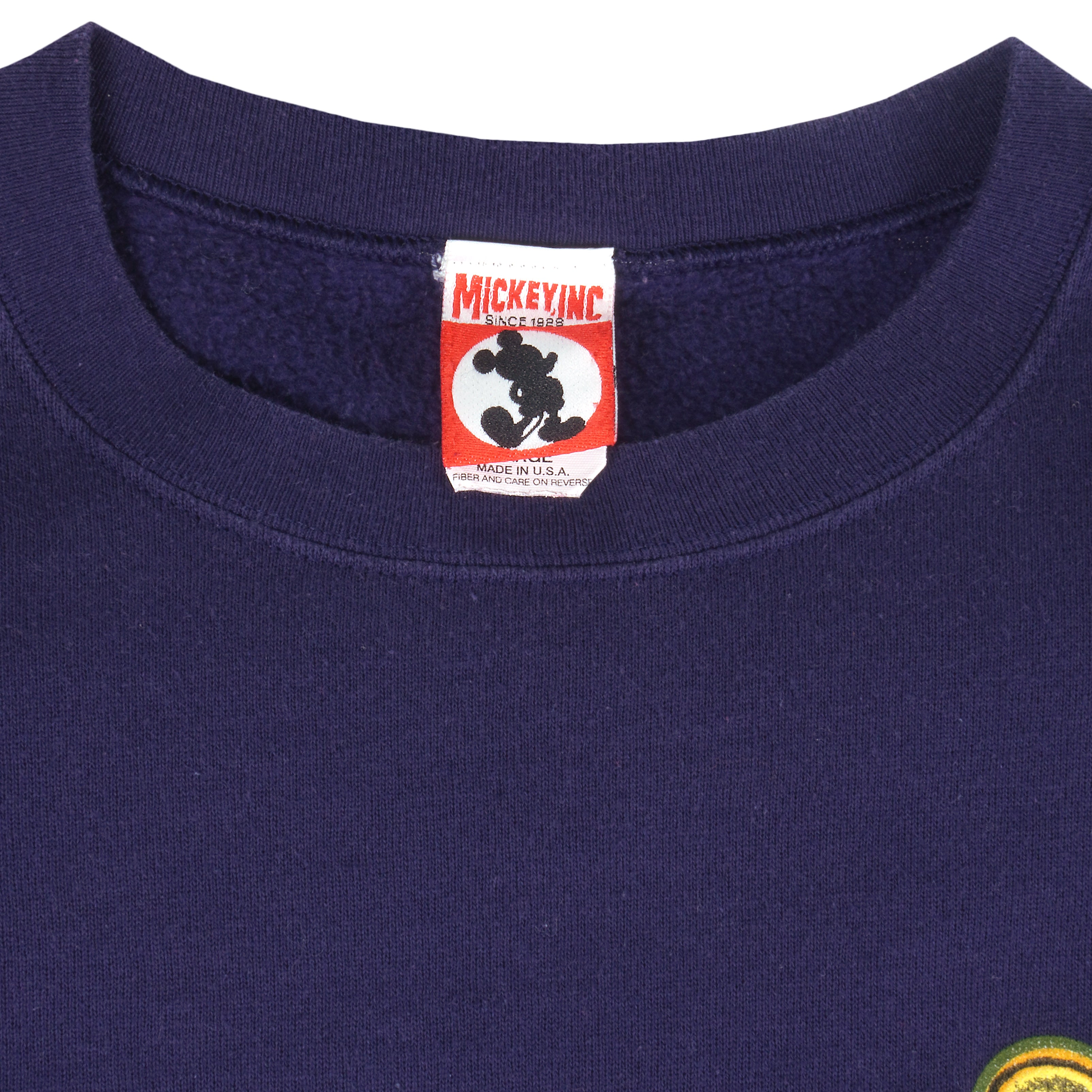 Disney - Mickey Mouse Crew Neck Sweatshirt 1990s Large Vintage Retro